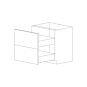 Bella 30" Two Drawer Base Cabinet - White Melamine Box - RTA thumbnail