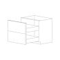 Lucca 36" Two Drawer Base Cabinet - White Melamine Box - RTA thumbnail