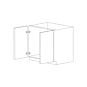 Lucca 33" Sink Base Cabinet - White Melamine Box - RTA thumbnail