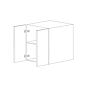 Lucca 36x24x12 Wall Cabinet - White Melamine Box - RTA thumbnail