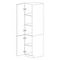 Lucca 24x90 Pantry Cabinet - Single Door - White Melamine Box - RTA thumbnail