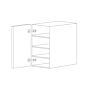 Bella 24x61 Pantry Top Part - Single Door - White Melamine Box - RTA thumbnail