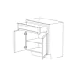 Rustic Grey Shaker 27" Base Cabinet - RTA thumbnail
