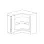 Brooklyn Slim White Shaker 33" Lazy Susan Corner Base Cabinet - RTA thumbnail