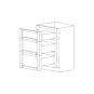 Carolina Hickory Shaker 24" Drawer Base Cabinet - with 3 Drawers - RTA thumbnail
