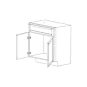 Rustic Grey Raised Panel 24" Vanity Cabinet - RTA thumbnail
