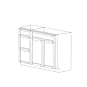 Manhattan Modern Grey 42" Vanity Cabinet with Drawers on Left - RTA thumbnail