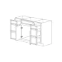 Carolina Hickory Shaker 48" Vanity Cabinet with Drawers - RTA thumbnail