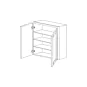 Carolina Hickory Shaker 24x42 Wall Cabinet - RTA thumbnail