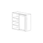 Carolina Hickory Shaker 27x42 Blind Corner Wall Cabinet - RTA thumbnail