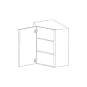 Brooklyn Slim White Shaker 24x30 Diagonal Corner Wall Cabinet - RTA thumbnail