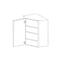 Miami White Oak Shaker 24x42 Diagonal Corner Wall Cabinet - RTA thumbnail