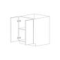 Flat Panel 27" Full Door Base Cabinet - RTA-Charcoal Gray thumbnail