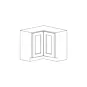 Lunar Slim Oak Shaker 33" Lazy Susan Corner Base Cabinet - RTA thumbnail