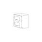 Lunar Slim Oak Shaker 24" Two Drawer Base Cabinet  - RTA thumbnail