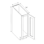 Light Grey Double Shaker 9" Base Cabinet with Full Height Door - RTA thumbnail