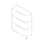 Modern Black Shaker 9" Base Open Shelf Cabinet - RTA thumbnail