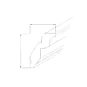 White Double Shaker 2-1/2" Crown Molding thumbnail
