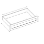White Oak Shaker 30" Desk Knee Drawer - RTA thumbnail