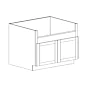 Navy Blue Shaker 36" Farm Sink Base Cabinet - RTA thumbnail