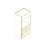White Double Shaker 33x66 Lower Oven Cabinet - RTA thumbnail