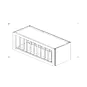 Modern Black Shaker 30" Wall Plate Rack Cabinet - RTA thumbnail