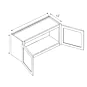 Modern Black Shaker 24x15 Wall Stackable Cabinet - RTA thumbnail