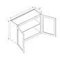 Modern Black Shaker 30x24x24 Wall Fridge Cabinet - RTA thumbnail