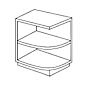 Irvine White Shaker 9" Base End Shelf Cabinet - Left - RTA thumbnail