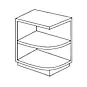 Driftwood Grey 9" Base End Shelf Cabinet - Left - RTA thumbnail