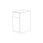 Chic Charcoal Flat Panel 18" Trash Can Base Cabinet - RTA thumbnail