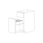 Chic Charcoal Flat Panel 18" Trash Can Base Cabinet - RTA thumbnail