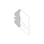 Lunar Grey Shaker Crown Molding Flat 2"x90" thumbnail