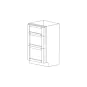 Midnight Java Shaker 18" Drawer Base Cabinet - 3 Drawers - RTA thumbnail