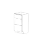 Classic Snow White 21" Drawer Base Cabinet - 3 Drawers - RTA thumbnail