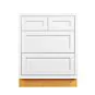 Snow White Inset Shaker 36" Four Drawer Base Cabinet - RTA thumbnail
