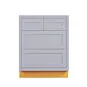 Dark Blue Inset Shaker 36" Four Drawer Base Cabinet - RTA thumbnail