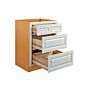 Vintage White Inset 36" Four Drawer Base Cabinet - RTA thumbnail