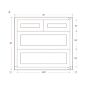 Vintage White Inset 36" Four Drawer Base Cabinet - RTA thumbnail