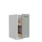 Lunar Grey Shaker 12" Base Spice Drawer Cabinet - White Melamine Box - RTA thumbnail