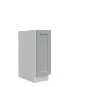 Lunar Grey Shaker 12" Base Spice Drawer Cabinet - White Melamine Box - RTA thumbnail