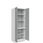 Lunar Grey Shaker 24x84 Pantry Cabinet - White Melamine Box - RTA thumbnail