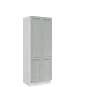 Lunar Grey Shaker 24x84 Pantry Cabinet - White Melamine Box - RTA thumbnail