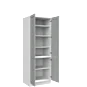 Lunar Grey Shaker 24x96 Pantry Cabinet - White Melamine Box - RTA thumbnail