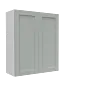 Lunar Grey Shaker 30x42 Wall Cabinet - White Melamine Box - RTA thumbnail