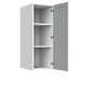 Lunar Grey Shaker 24x49 Pantry Top Part - Single Door - White Melamine Box - RTA thumbnail