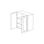 Jersey White Shaker 24x42 Wall Cabinet - Double Door - RTA thumbnail