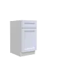 Lunar White Shaker 15" Base Cabinet - White Melamine Box - RTA thumbnail