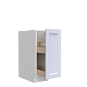 Lunar White Shaker 9" Base Spice Drawer Cabinet - White Melamine Box - RTA thumbnail
