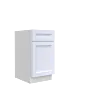 Lunar White Shaker 18" Double Trash Can Cabinet - White Melamine Box - RTA thumbnail